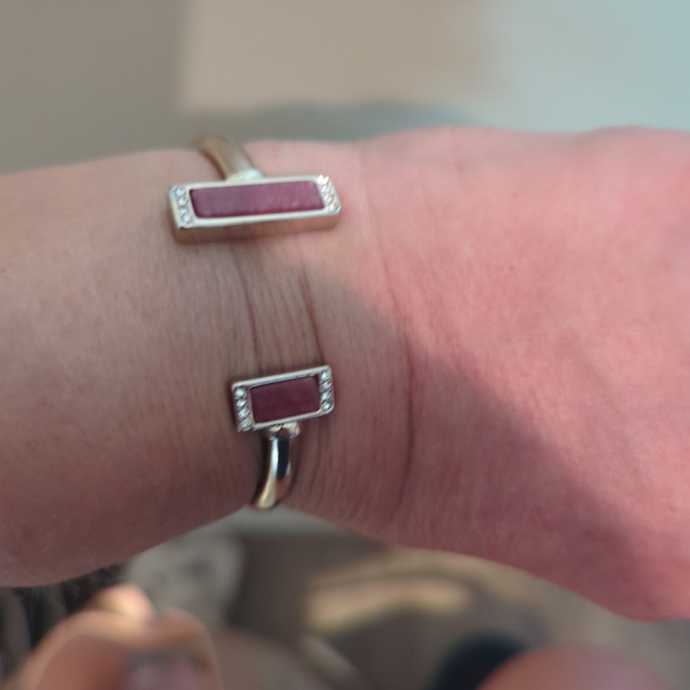 White House Black Market Gold and Burgundy Smart Bracelet